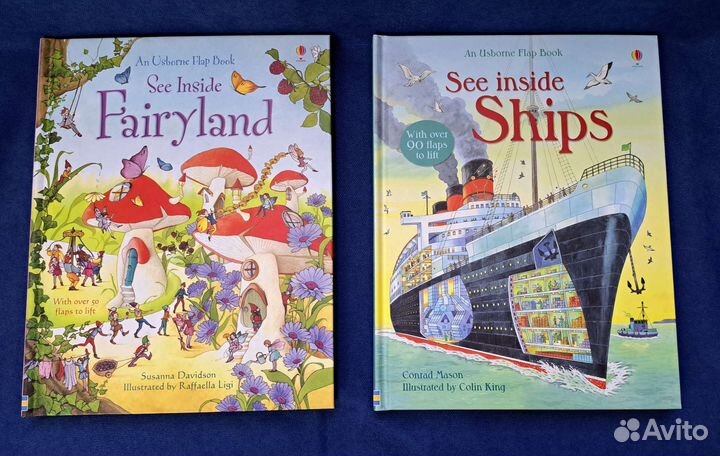 Детские книги на английск., с клапанами. А4 формат