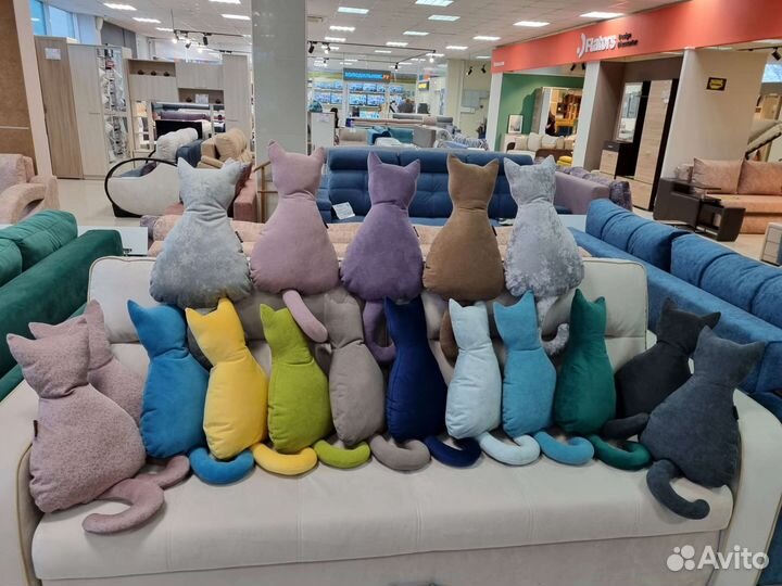 Мягкая игрушка подушка длинный кот