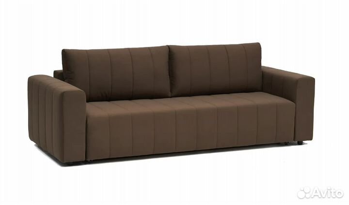 Диван еврокнижка Малибу коричневый