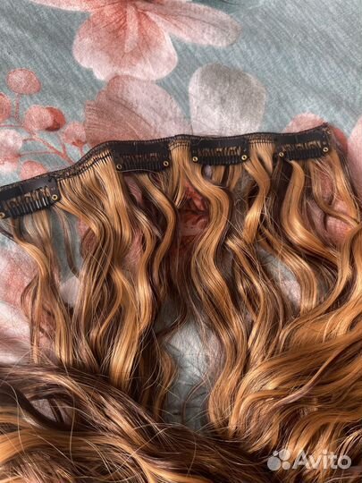 Волосы на заколках 50 см мелирование