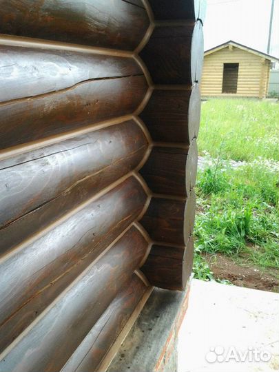 Герметизация, шлифовка, покраска, деревянных домов