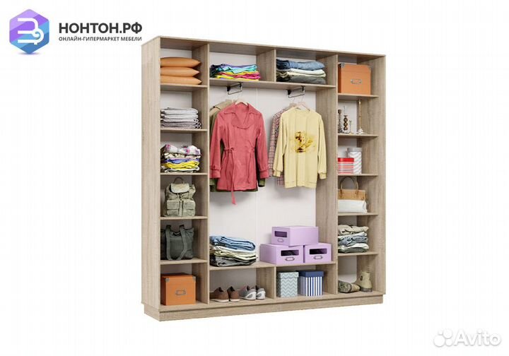 Шкаф-купе трёхдверный Агена дуб сонома