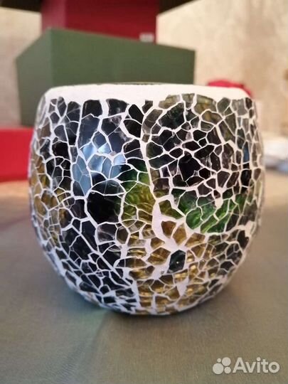 Подсвечник мозаика в Марокканском стиле