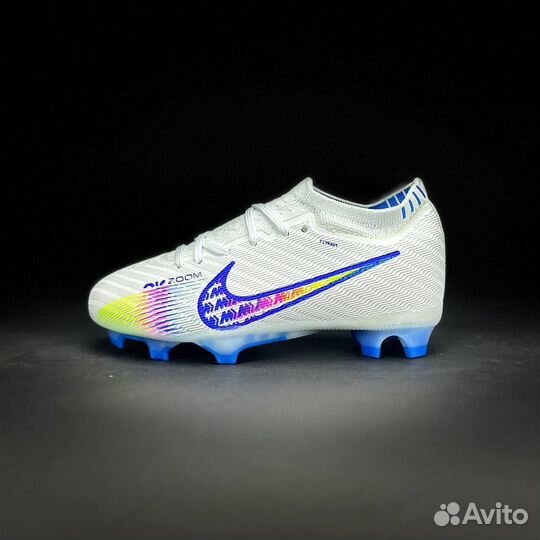 Детские Бутсы Nike Mercurial Air Zoom белые