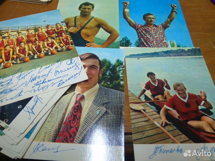 Комплект открыток Советские спортсмены-чемпионы сс