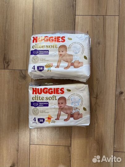 Подгузники трусики huggies elite soft 4