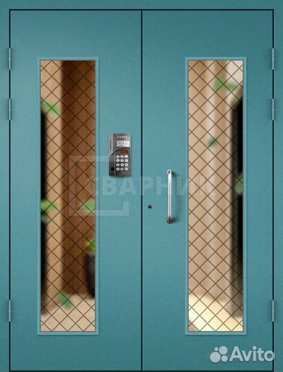 Тамбурная двустворчатая дверь на площадку пд-130