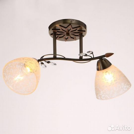 Люстра 'Фриони' 2 лампы 40Вт Е27 античная бронза 4