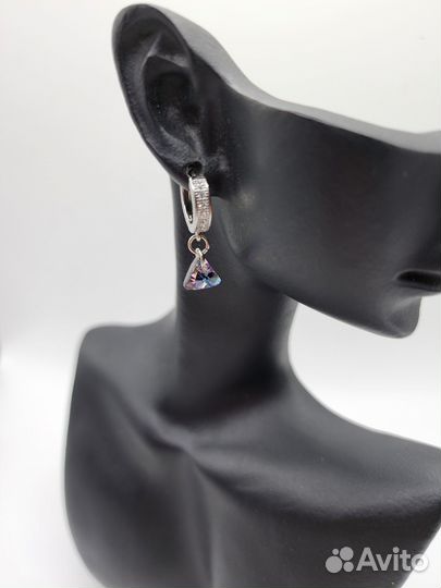 Серьги с кристаллами swarovski