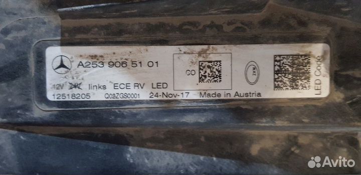 Фара левая Mercedes GLC X253 15