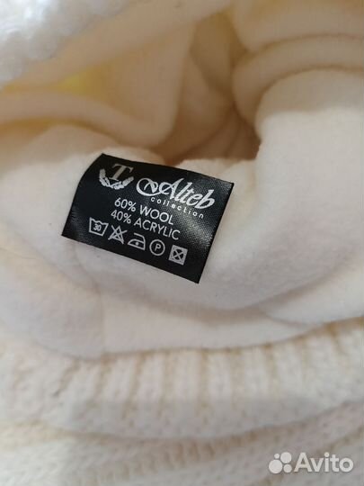 Шапка и снуд комплект бу