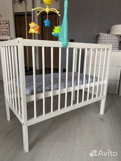 Приставная кроватка + матрас