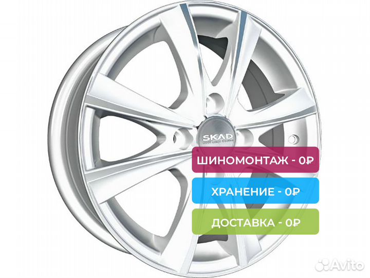 R15 4x114,3 6J ET45 D67,1 Скад Мальта алмаз-белый