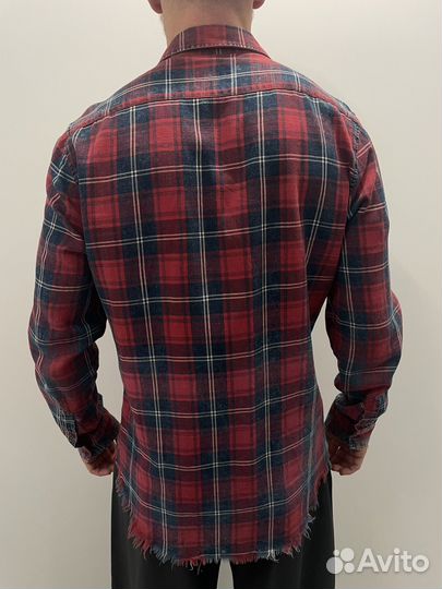 Мужская рубашка zara в клетку