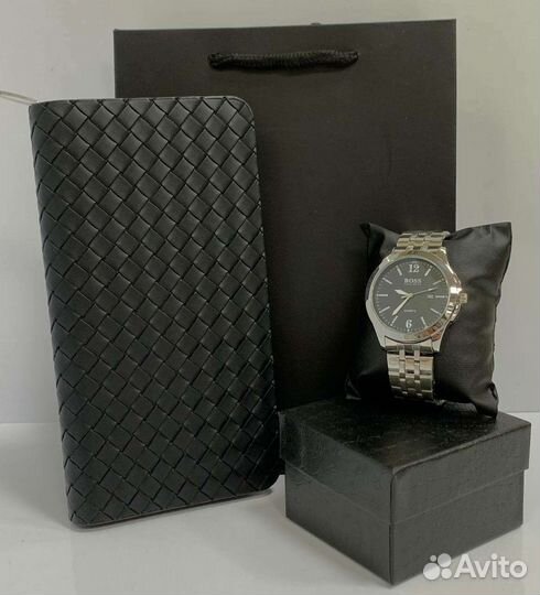 Мужской подарочный набор часы ремень