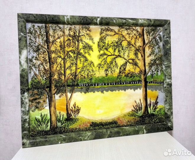 Картина Панно из Натурального Камня СССР 600х450