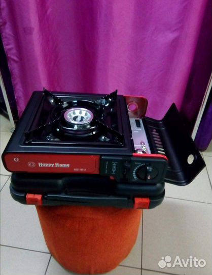 Плитка газовая с переходником под большой газовый