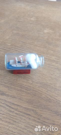 Корабль в пузырьке ручная работа