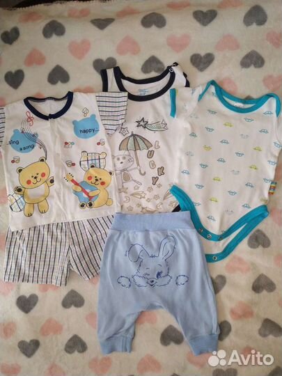 Вещи пакетом на мальчика с 0-9 месяцев
