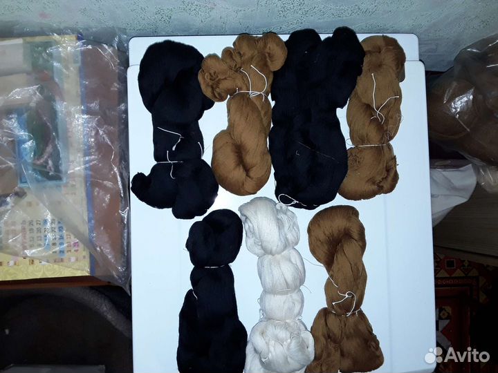 Пряжа чисто шерстенная, 7мотков по 200гр.каждый