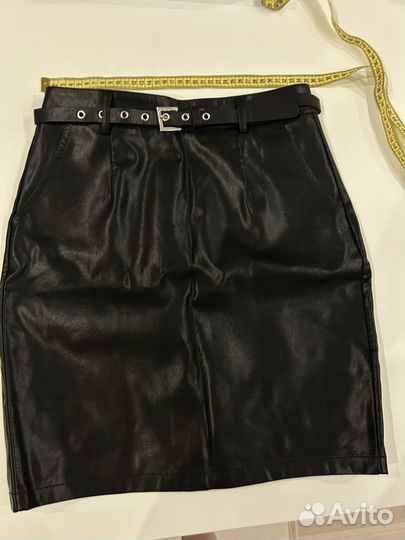 Юбка экокожа 44