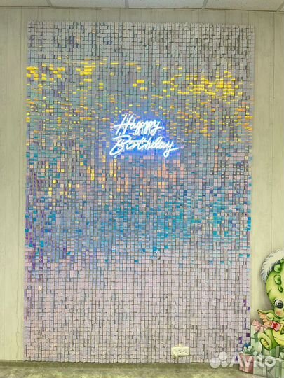 Фотозона из пайеток блестящая продажа