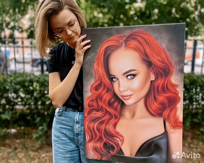 Портрет по фото на холсте Саратов