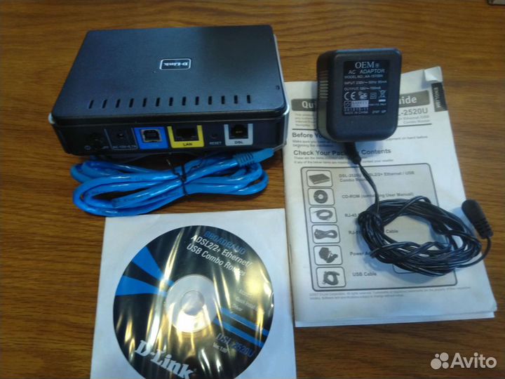 Маршрутизатор D-Link DSL-2520U