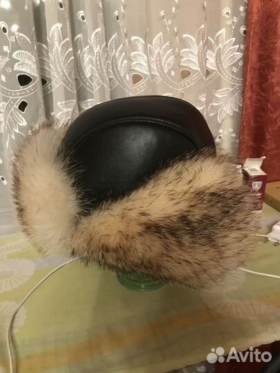 Шапка зимняя «Малахай» из натуральной кожи и меха