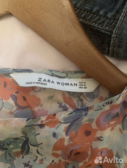 Zara блузка кофта шелковая