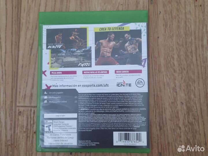 Ufc 4 xbox one диск