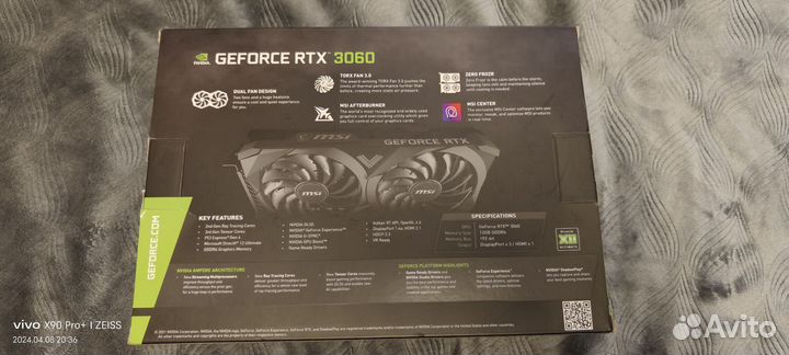 Видеокарта MSI nvidia GeForce RTX 3060