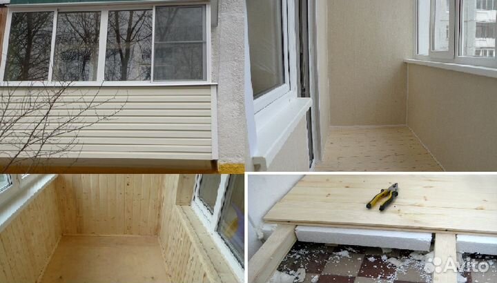 Остеклим, утеплим, обошьем, 