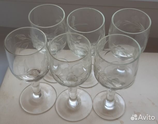 Рюмки. Стекло. 6 штук