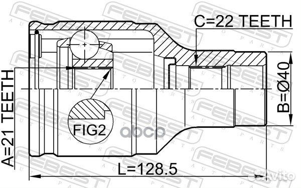 ШРУС внутренний правый 21x40x22 (suzuki baleno