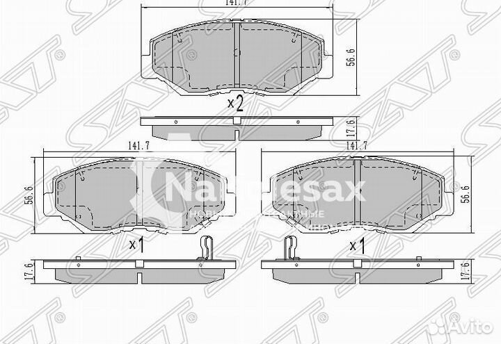 Колодки тормозные перед honda CR-V RD5/accord CL 2