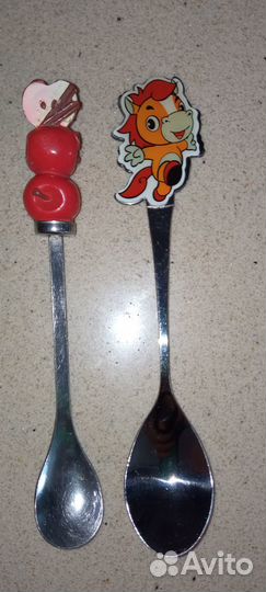 Детские столовые приборы. Ложка СССР хоккеист
