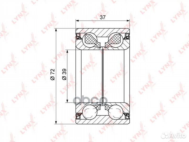 WB1175 подшипник ступицы lynx WB1175 lynxauto