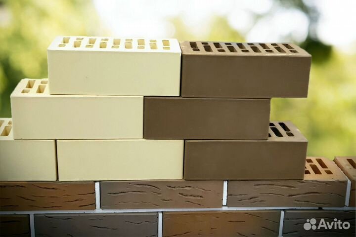 Керамический кирпич слоновая кость гладкий Строма 1нф