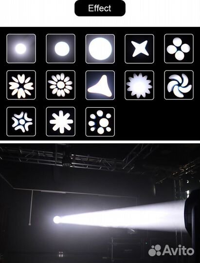 Вращающаяся голова 250w Sharpy Beam Moving He