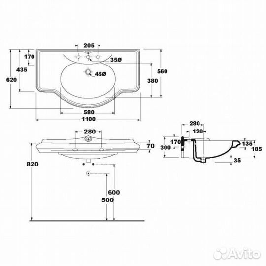 Раковина Migliore Impero 25725
