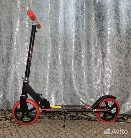 Самокат 5+ красный Scooter 2х колёсный