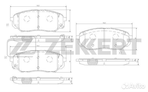 Колодки торм. диск. передн. Kia Sorento III 15