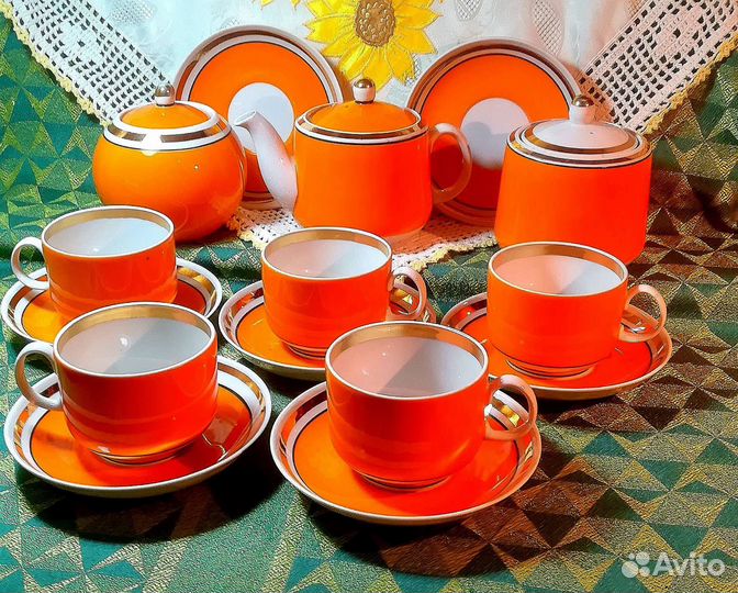 Сервиз чайный фарфоровый СССР