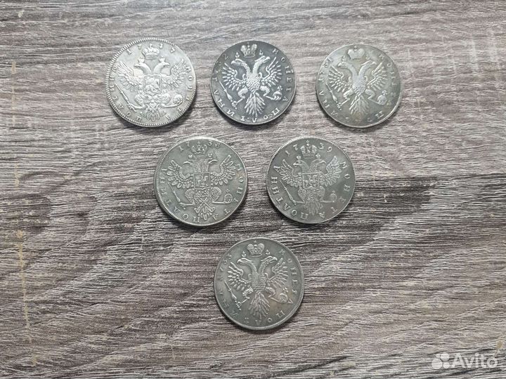 Монеты 6 шт. Анна 1731 - 39