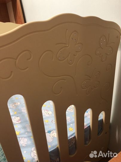Детская кроватка с матрасом 120 на 60. Торг