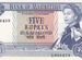 Банкнота 5 Рупий 1967 год Маврикий