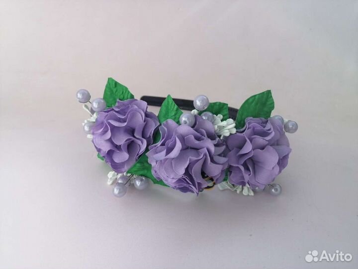 Ободок с цветами