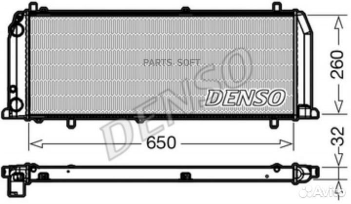Denso DRM02008 Радиатор двигателя