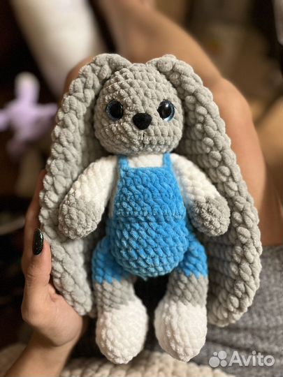 Вязаные игрушки из плюшевой пряжи